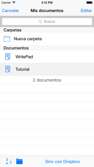 Captura de pantalla del iPhone 3