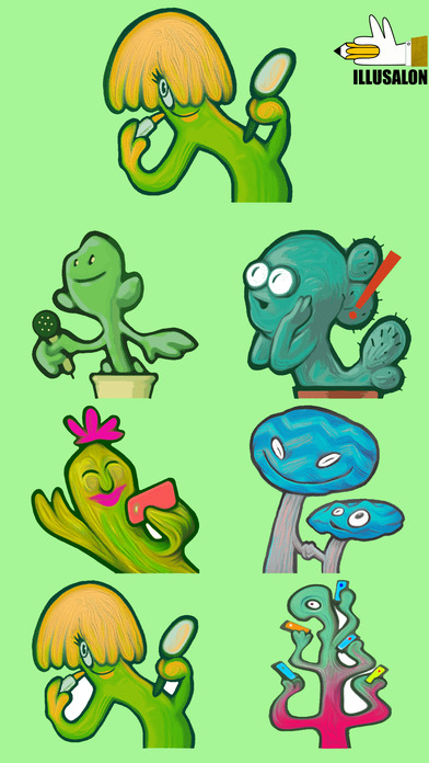 download illuSalon Roberto Plants Stickers apps 1