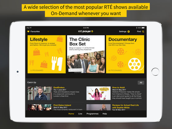 rte player live no programme available