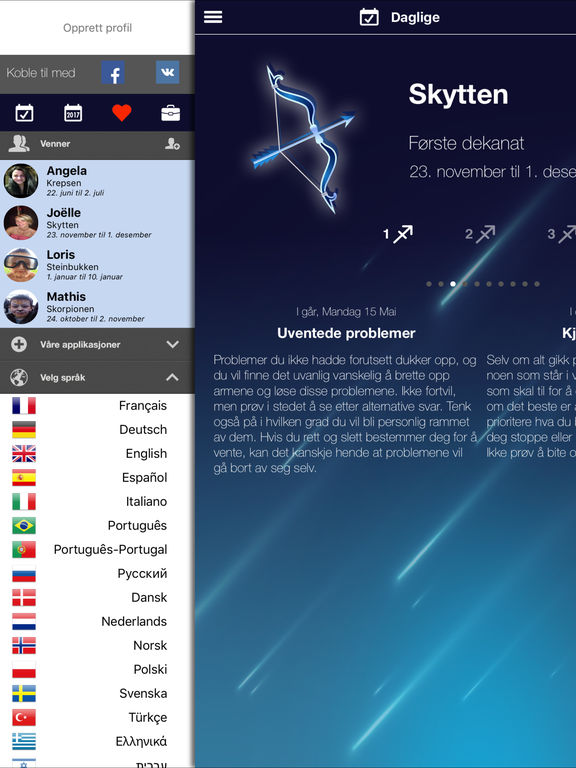 Horoskop dato språk fiskene