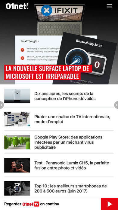 Capture d’écran iPhone 1