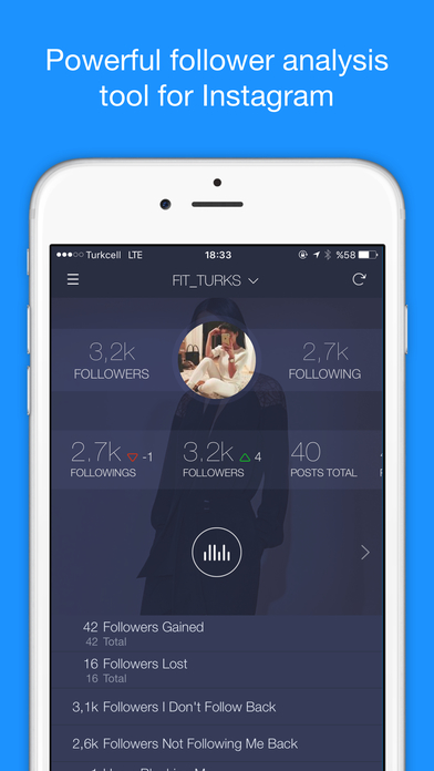 Screenshot #1 pour InstaTrack - Followers Reports for Instagram