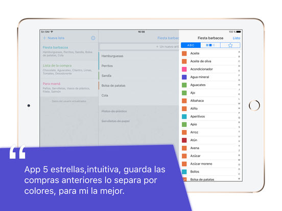 Captura de pantalla del iPad 5