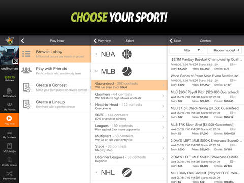 DraftKings – Daily Fantasy Sports For Money - Baseball, Football, Basketball, Hockey, Golfのおすすめ画像2