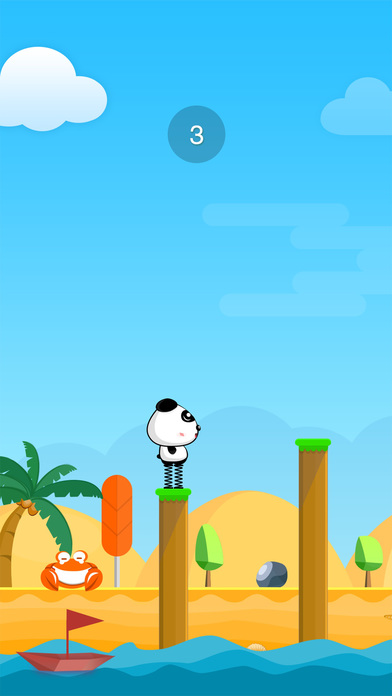 パンダジャンプ - 一番パンダ忍者ジャンプゲーム screenshot1