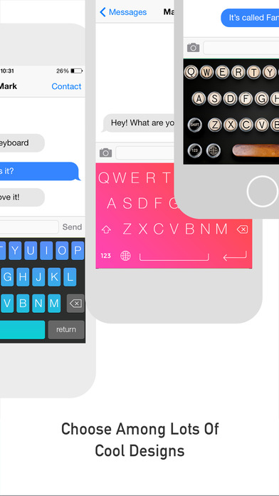 FancyKeyboard for iOS 8 - クールなテーマや背景を使用してキーボードをカスタマイズのおすすめ画像3