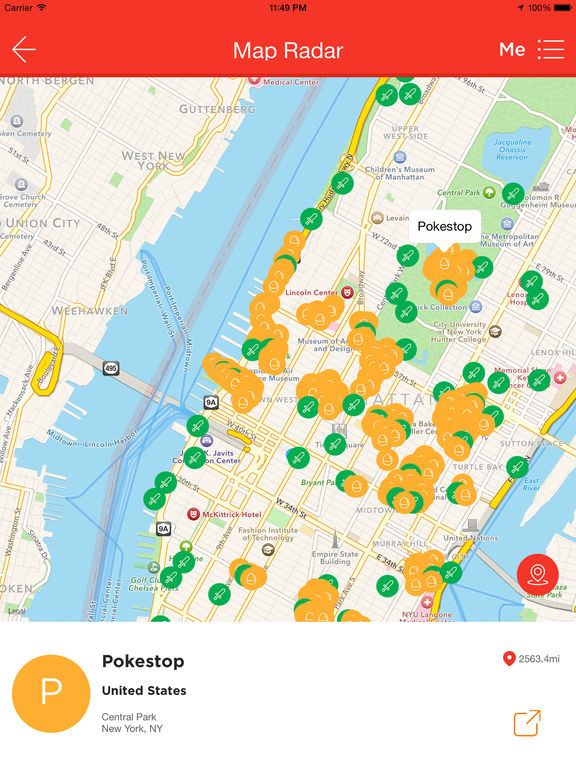Map Radar Pro for Pokémon GO - Locate Pokemon PokeStops and Gymsのおすすめ画像1