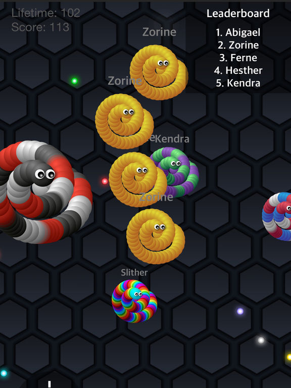 Battle of Snake - Slither color worm io gameのおすすめ画像5