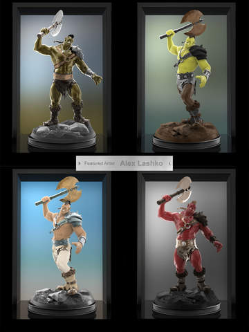 Figuromo Artist : Orc Rage - Fantasy Battle Figure - Color Combine & Design your 3D Sculptureのおすすめ画像5