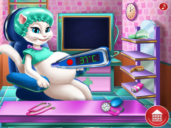 猫猫妈妈怀孕产检 -免费儿童医生游戏のおすすめ画像1
