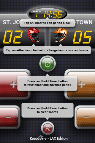 KeepScore Lacrosse Edition free app screenshot 2