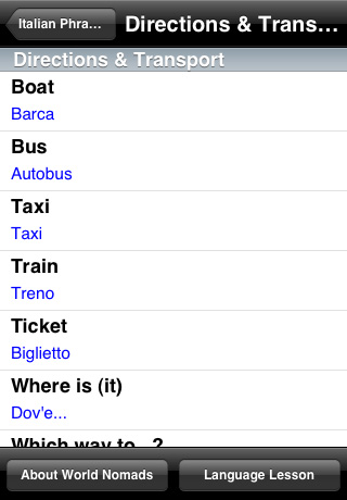 World Nomads Italian Language Guide free app screenshot 4