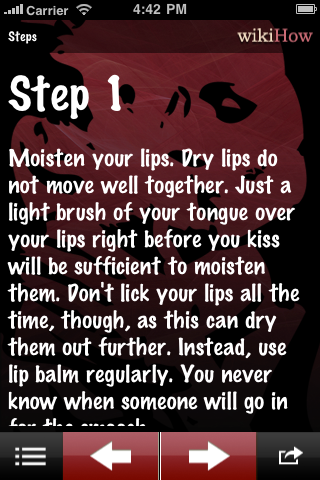 How to French Kiss - wikiHow free app screenshot 2