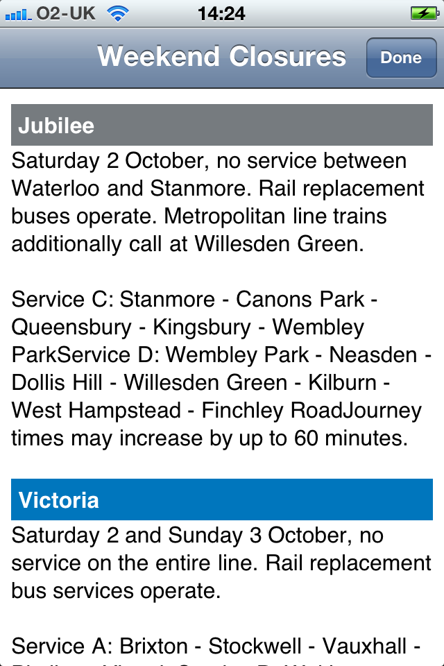 London Tube Status free app screenshot 4