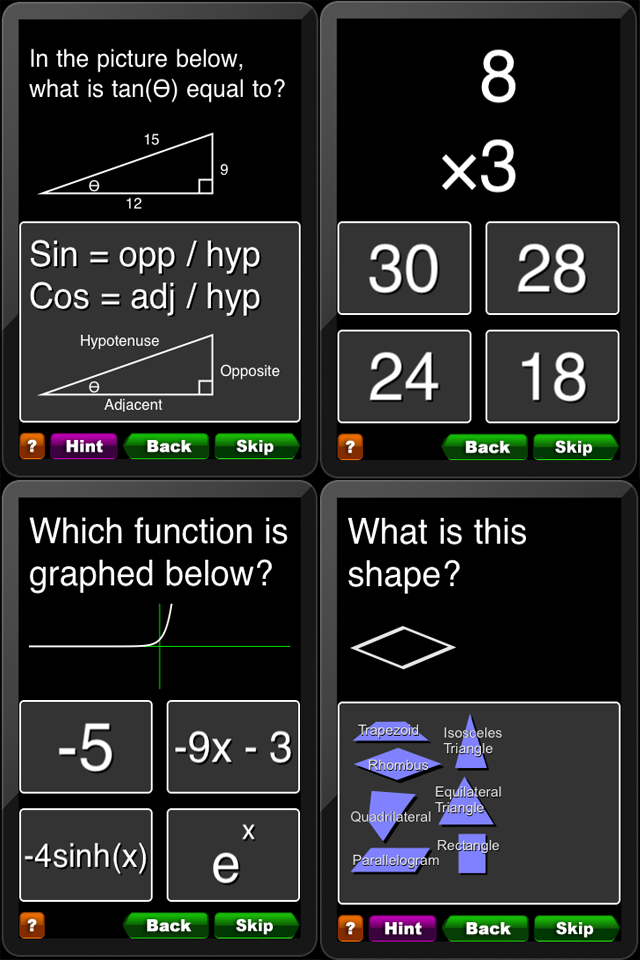 Math Skills free app screenshot 1