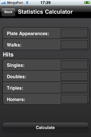 Baseball Statistics Tracker free app screenshot 1