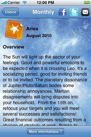 Horoscope.fr free app screenshot 4