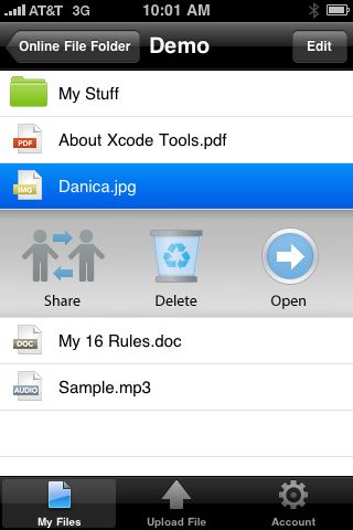 Online File Folder Mobile free app screenshot 1