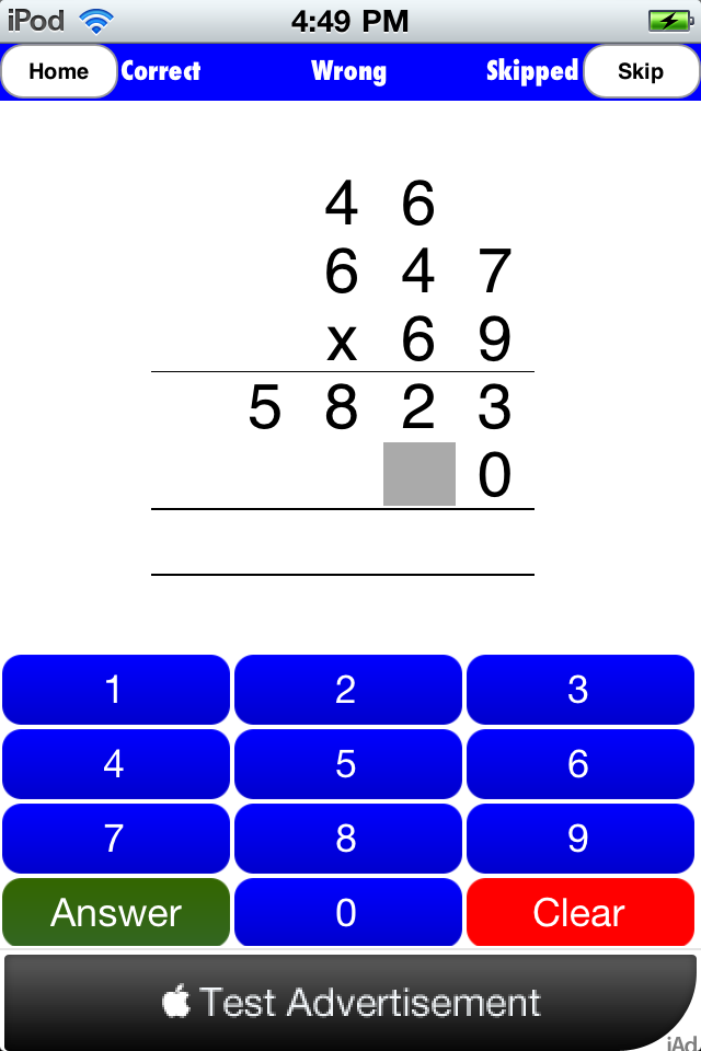 Long Multiplication Drills free app screenshot 3