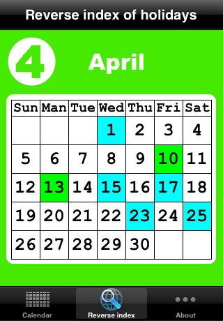 Calendar of World Holiday(Lite) free app screenshot 4