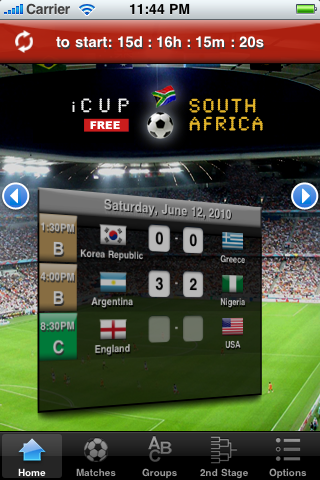 iCup FREE - South Africa free app screenshot 1