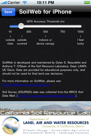 SoilWeb for the iPhone free app screenshot 1