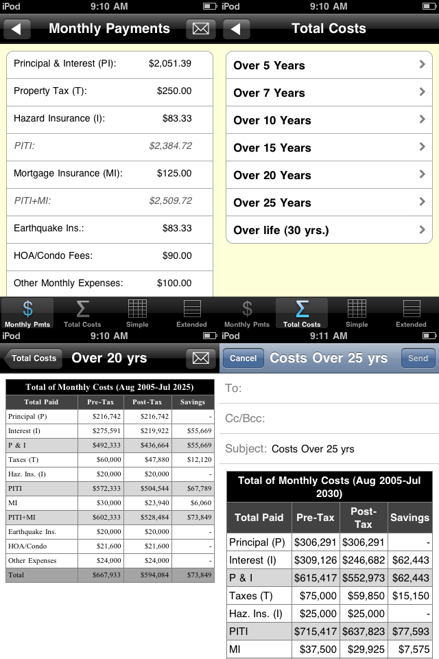 CalcsFree - Mortgage Calculators (With Estimated Tax Savings) free app screenshot 4