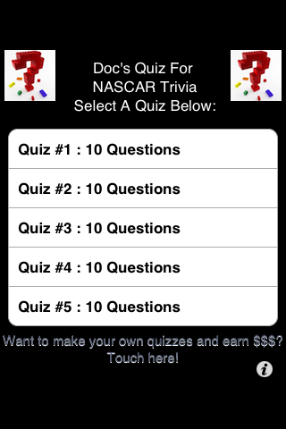 Unofficial NASCAR Trivia - Free free app screenshot 1