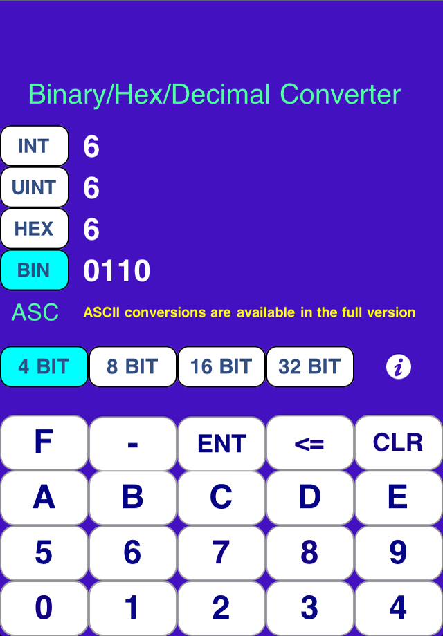 iConvert Hex Decimal Binary Lite free app screenshot 4