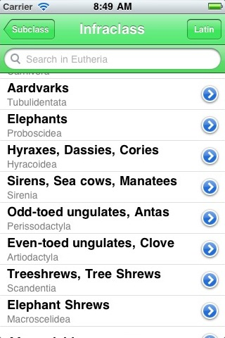 Taxonomy free app screenshot 2