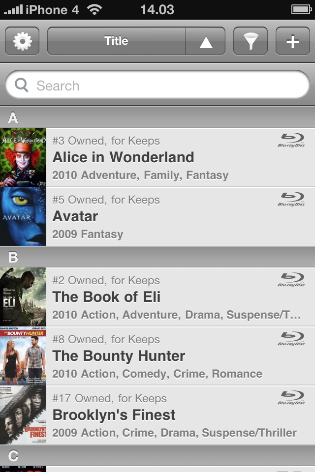 My Movies for iPhone Light free app screenshot 1