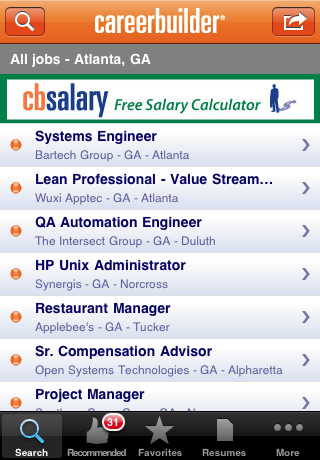 Jobs free app screenshot 1