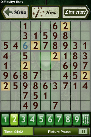 Tap Sudoku free app screenshot 1