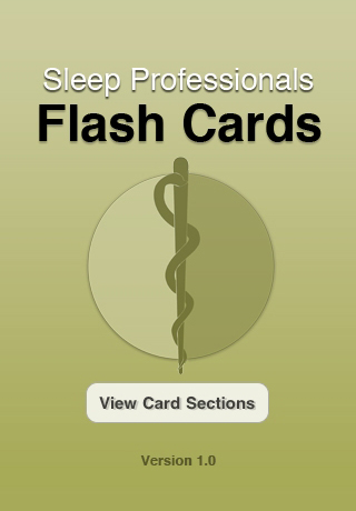 Sleep Professionals Flash Card free app screenshot 1