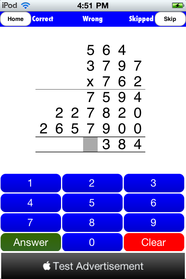 Long Multiplication Drills free app screenshot 4