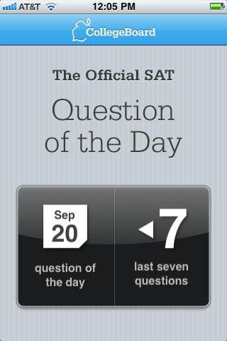 The Official SAT Question of the Day free app screenshot 1