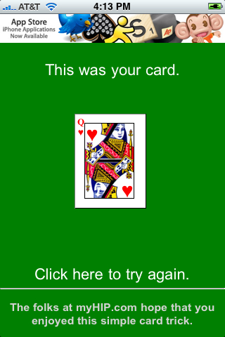 Magic Card Trick on myHIP free app screenshot 4