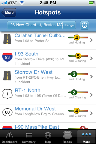 Traffic.com free app screenshot 1