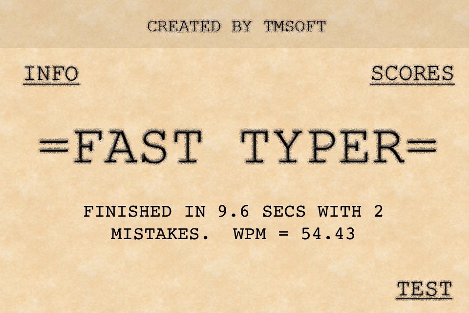 Fast Typer - Are you the Fastest Touch Typist in the World?
