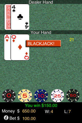 Simple Blackjack