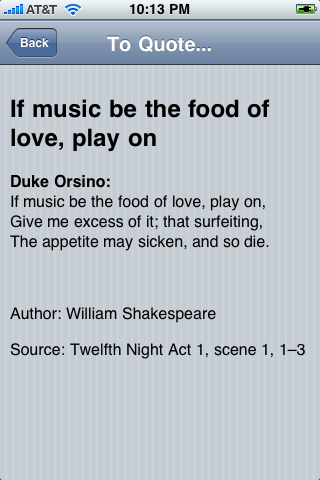 To Quote Shakespeare free app screenshot 4