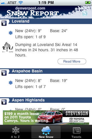 Denver Post Snow Report free app screenshot 3