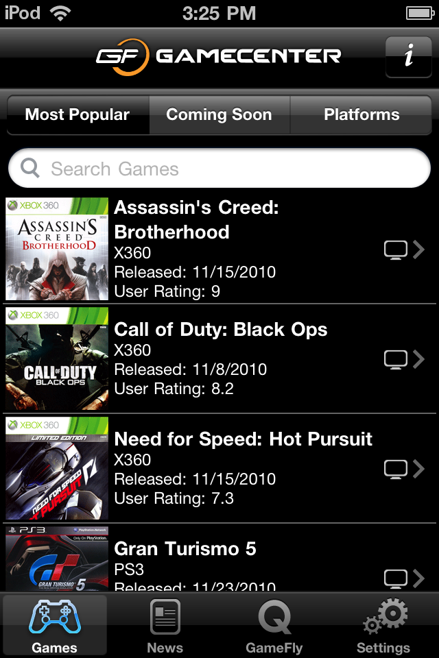 GameCenter Games - News & Video free app screenshot 1