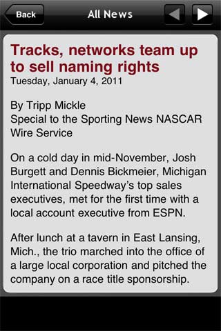 Sporting News NASCAR free app screenshot 2