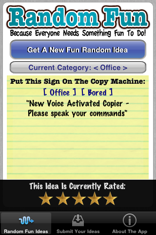 Free Random Fun Ideas free app screenshot 3