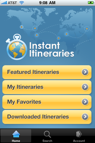 Itineraries free app screenshot 1