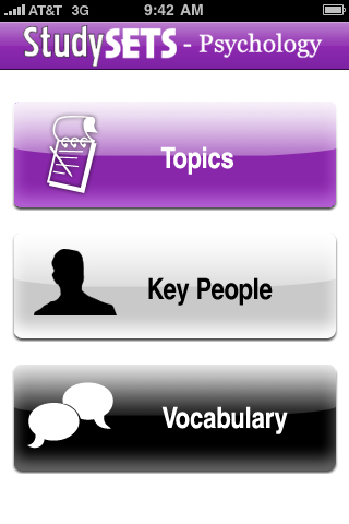 StudySets - Psychology Lite free app screenshot 1