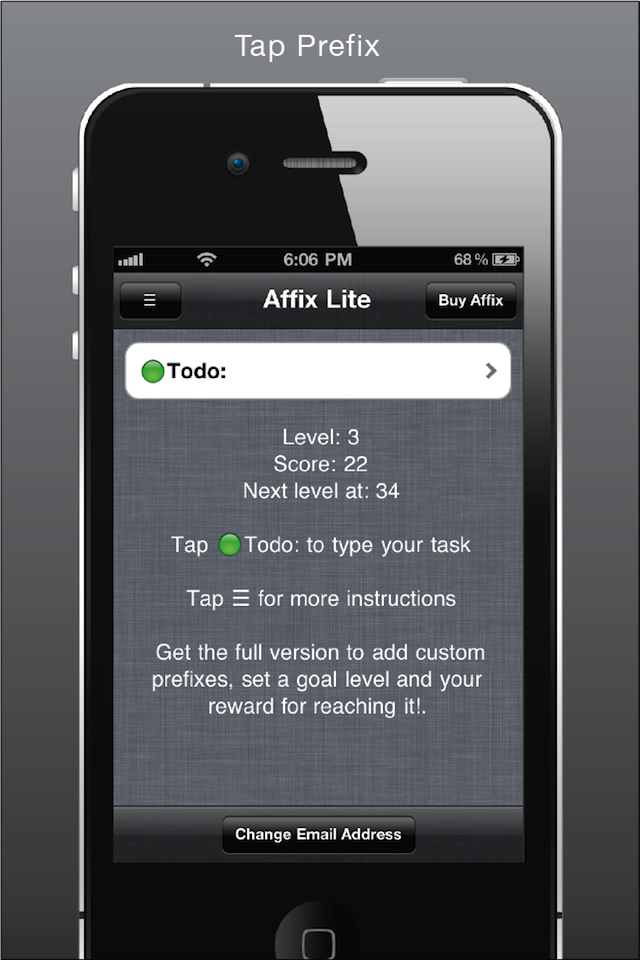 Affix Lite - Email yourself quickly with a subject prefix free app screenshot 2