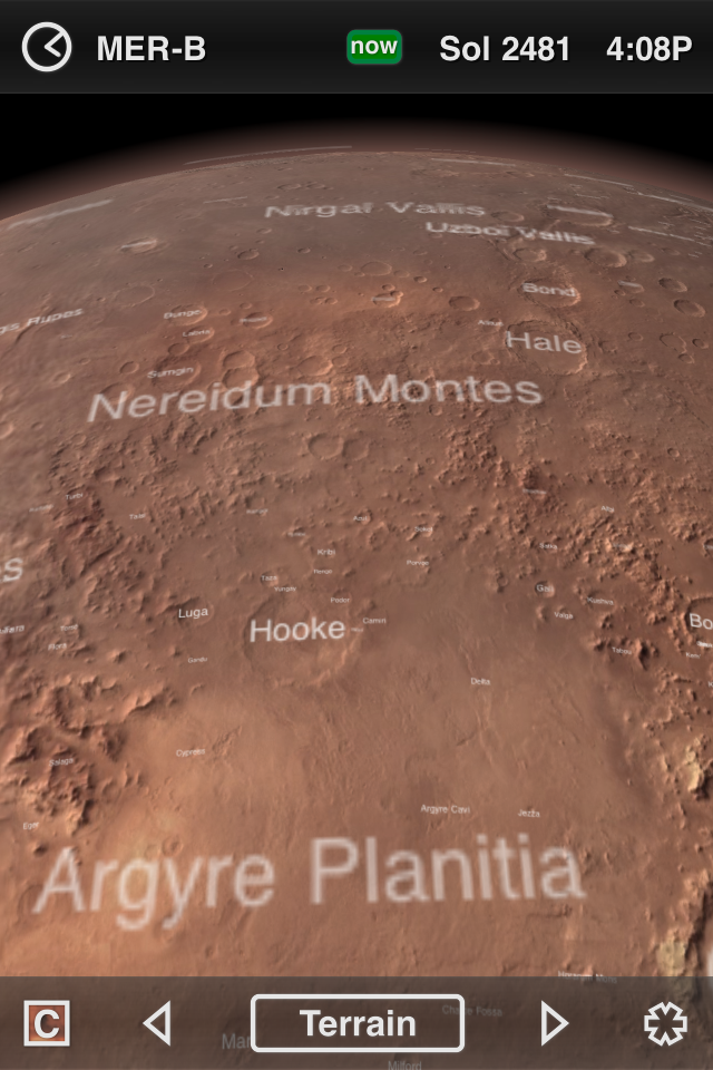 Mars Globe free app screenshot 2