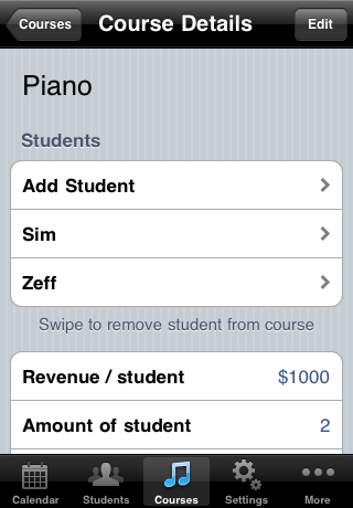 Music Teachers' Diary free app screenshot 4